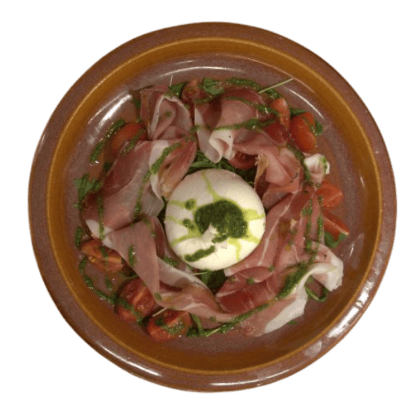 insalata burrata (comida italiana Granada)